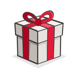 Present Cartoon. Isolated Vector Elements. White Background