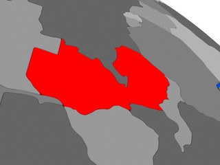 Fototapeta premium Zambia in red