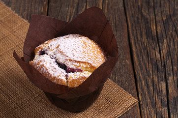 Muffin with blueberries