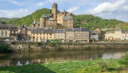 Fototapeta na wymiar Estaing on the River Lot, Aveyron, France