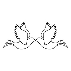 two doves icon image vector illustration design 