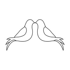 Obraz premium two doves icon image vector illustration design 