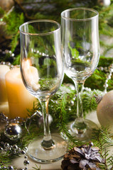 New Year's glasses and accessories