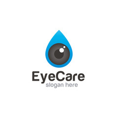 Eye care logo design vector