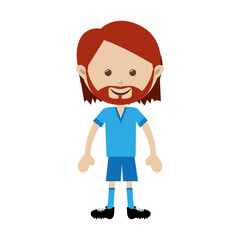 football soccer player icon image vector illustration design 