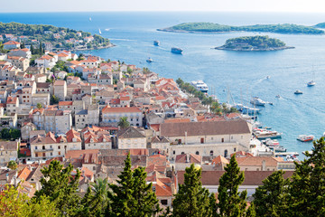 Fototapeta na wymiar View of Hvar city,