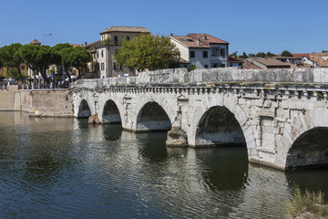 Obraz premium Bridge of Tiberius - Rimini - Italy