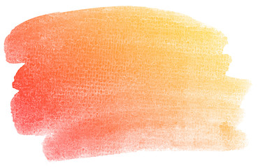 Abstract red watercolor on white background.This is watercolor splash.It is drawn by hand.