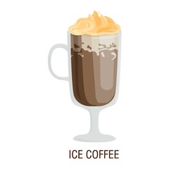 Coffee cups different cafe drinks ice