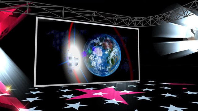 Headline for program, news, political show. Background for Intros, Titles, Openers. Title you can place in the upper left half with 12 sec.
