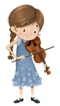 niña tocando el violin