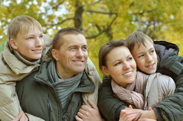 Fototapeta premium Portrait of family relaxing 