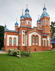 Fototapeta na wymiar Church of St. George in Bauska. Latvia