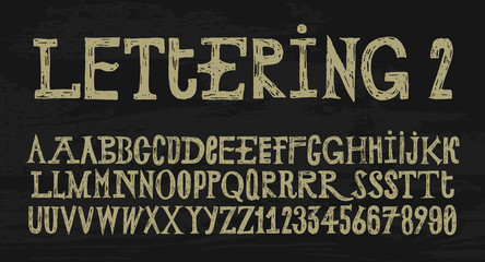 vintage label font. lettering type. grungy alphabet.