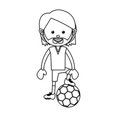 football soccer player icon image vector illustration design 