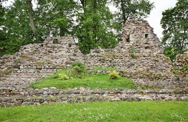 Valmiera castle ruins. Latvia