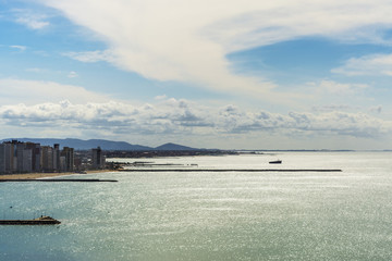 Fortaleza city coast from above.