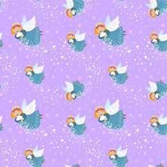 Winter holiday seamless background