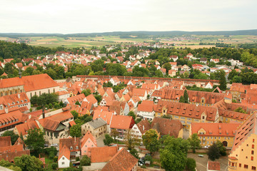 Fototapeta na wymiar aerial view of Nordlingen, on the romantic road, Bavary, Germany