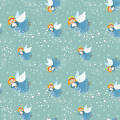 Winter holiday seamless background