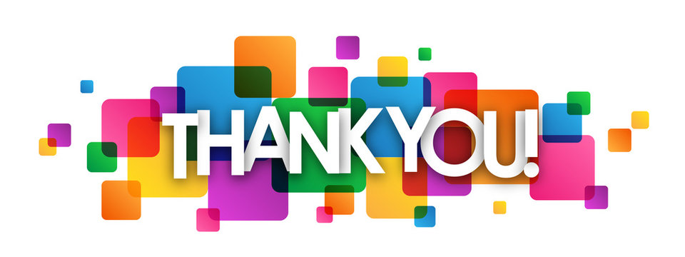 "THANK YOU" Vector Letter Banner