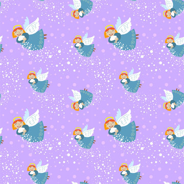 Winter holiday seamless background