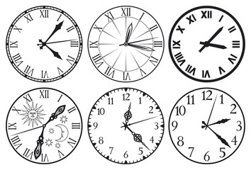 Fototapeta na wymiar clock icons set