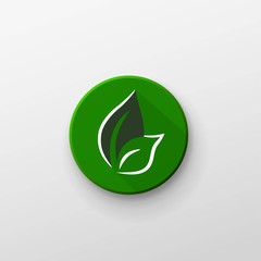 Flat leaves icons. Vector illustration.

