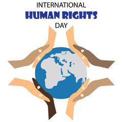Vector illustration of Human Rights Day background.