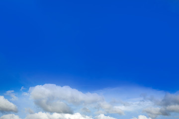 Blue sky with white clouds in a sunny day