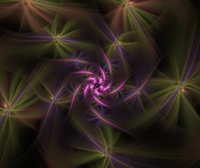 abstract multicolored fluffy fractal computer generated image