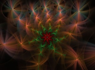 abstract multicolored fluffy fractal computer generated image