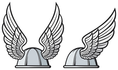 gaul (gaelic) warrior helmet with wings