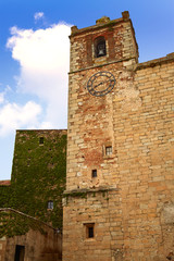 Fototapeta na wymiar Caceres Saint Mateo church and clock Spain