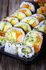 various sushi plate