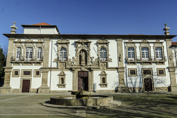 sight of the historical convent of Santa Clara of Guimaraes's town, Portugal