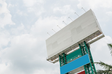 Billboards empty with  on sky background