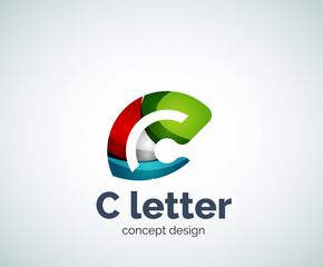 Vector C letter concept logo template