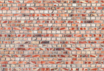 Red brick wall, seamless texture