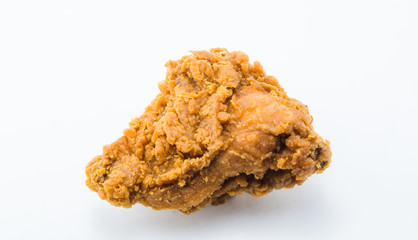 Fried chicken isolated on white background