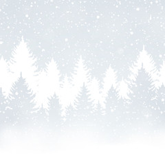 Fototapeta premium Winter christmas forest