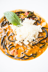 Spicy spaghetti seafood