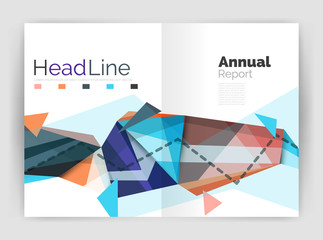 Fototapeta premium Business triangle design modern business annual report flyer