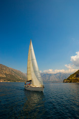 yacht in the sea