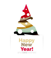 Christmas geometric abstract sale promo banner