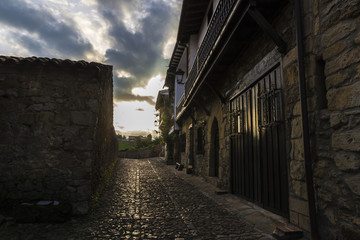 Medieval village of Santillana del Mar in Spain