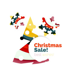 Christmas colorful geometric abstract background