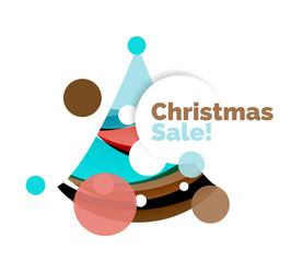 Abstract geometric Christmas banner