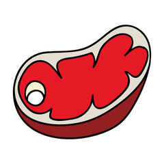 meat steak icon image vector illustration design 