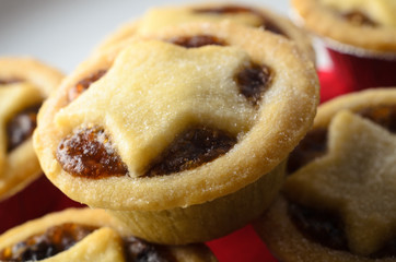Christmas Mince Pie Stack Close Up